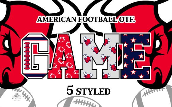 American Football Bulls: Typography for the Win