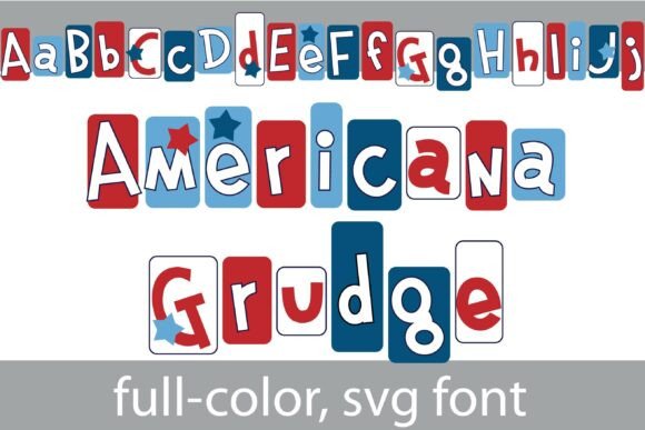 Americana Grudge: Whimsical Color Font for Bold Branding