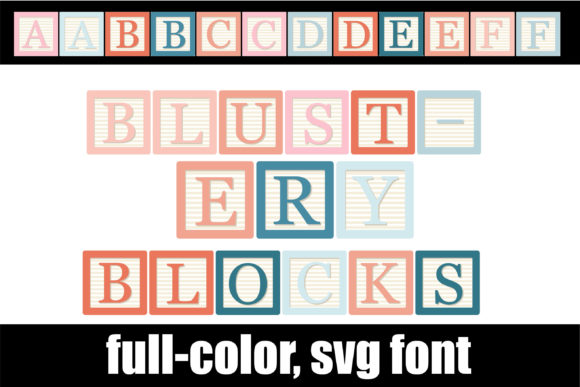 Blustery Block: A Cozy Color Font for Winter Projects