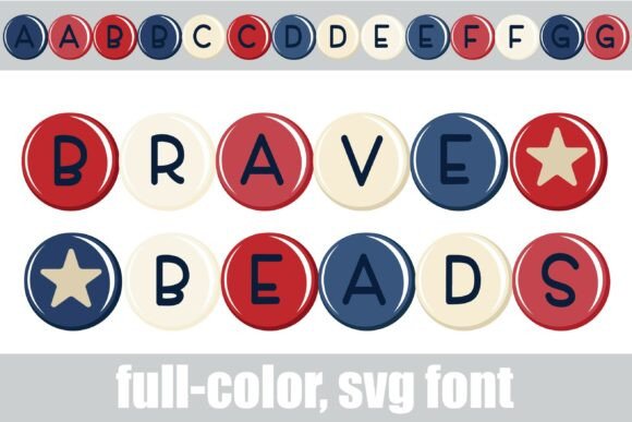 Brave Beads: A Festive Typeface for Bold American Designs