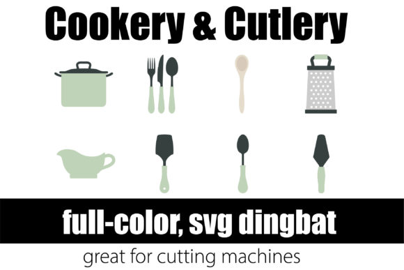Cookery and Cutlery: A Colorful SVG Font for Kitchen-Inspired Design