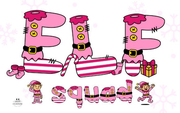 Elf Squad Pink: A Festive Font for Unforgettable Holiday Projects
