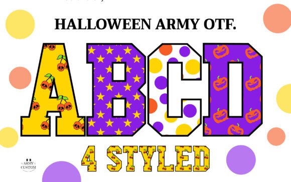 Halloweenarmy Jacko: A Whimsical Color Font for Festive Designs