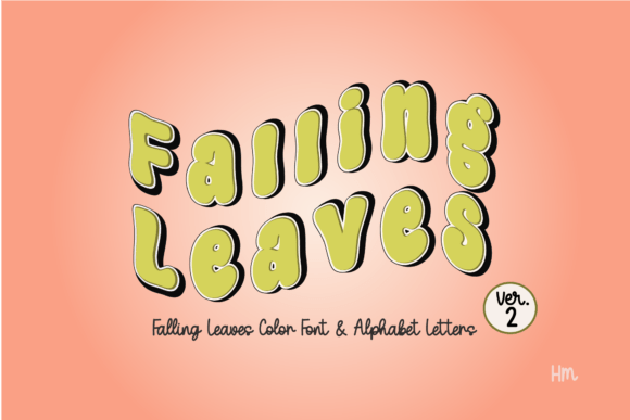 Infuse Autumnal Charm: The Falling Leaves Green Font