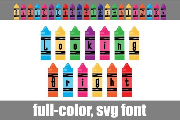 Looking Bright: A Colorful Crayon Font for Playful Designs