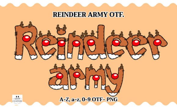Reindeer Army: A Whimsical Typeface for Festive Creations