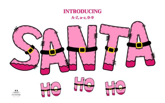 Santa Ho Ho Ho Pink: A Festive Font for Your Boldest Holiday Ideas
