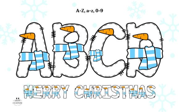 Snowman Army: A Playful Typeface for Festive and Whimsical Designs