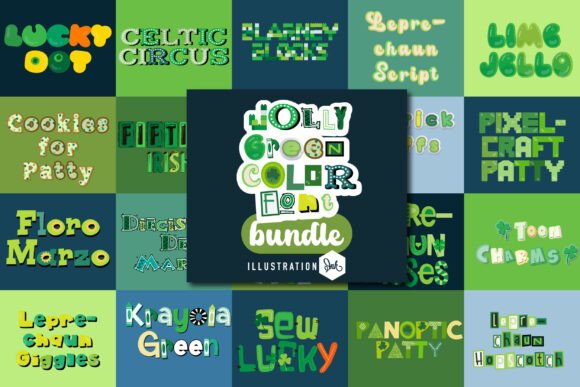Unlock Vibrant Designs with the Jolly Green Color Font Bundle