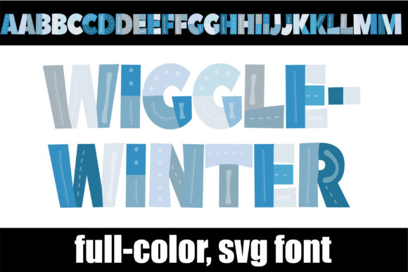 Wigglewinter: The Patterned Blocky Sans Serif with a Winter Palette